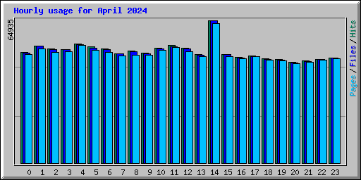 Hourly usage for April 2024