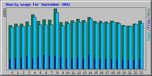 Hourly usage for September 2021