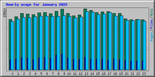 Hourly usage for January 2022