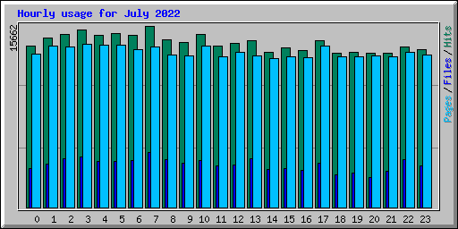 Hourly usage for July 2022