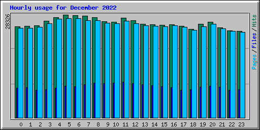 Hourly usage for December 2022