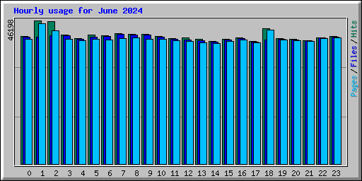 Hourly usage for June 2024